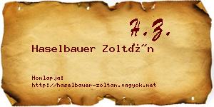 Haselbauer Zoltán névjegykártya